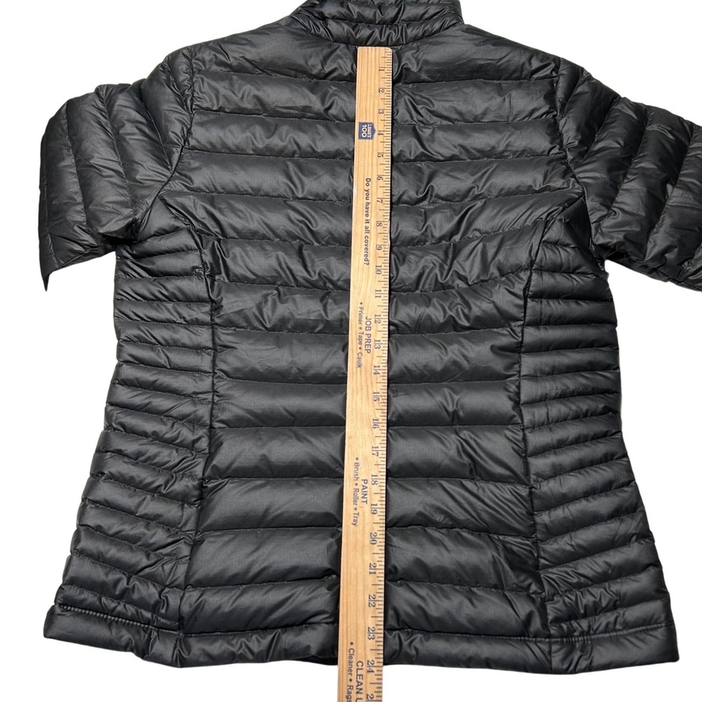 Patagonia Womens Medium Down Sweater Jacket Black Puffer Full Zip - Picture 3 of 6